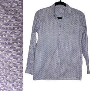 Junior's Coton Doux Nintendo Controller Button Up Shirt, Size 14 ANS